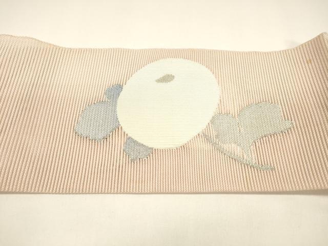平和屋着物＊夏物 絽綴れ 八寸名古屋帯 枝花文 銀糸 正絹 逸品 DAAY8176cm