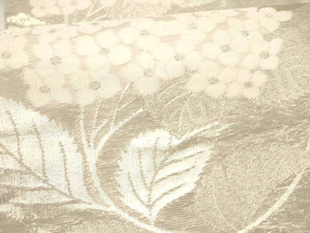 平和屋着物＊夏物 六通柄袋帯 紫陽花 銀糸 正絹 逸品 DAAY8184cm