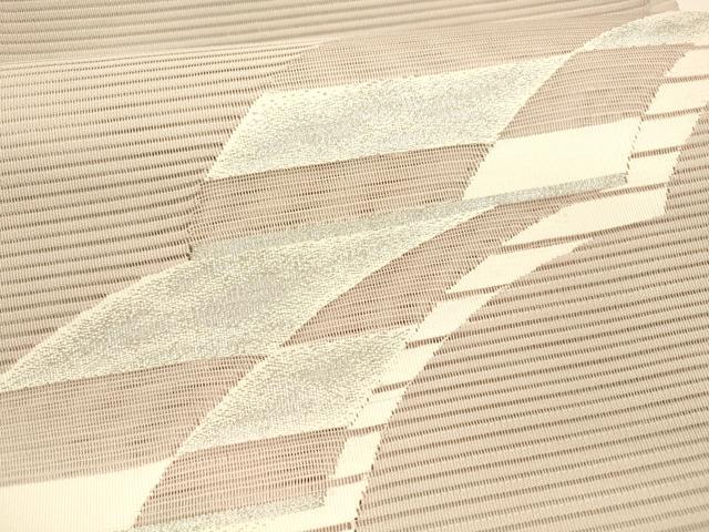 平和屋着物＊夏物 絽綴れ 八寸名古屋帯 抽象文様 銀糸 正絹 逸品 DAAY8187cm