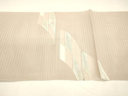 平和屋着物＊夏物 絽綴れ 八寸名古屋帯 抽象文様 銀糸 正絹 逸品 DAAY8187cm