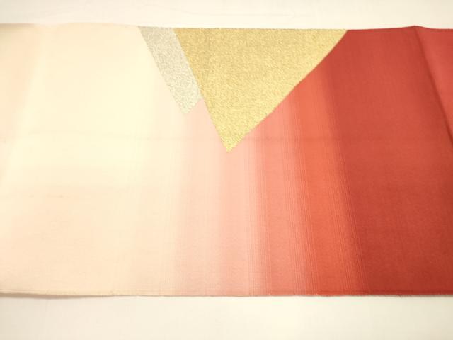 平和屋着物●爪掻き本綴れ 八寸名古屋帯 抽象文様 金銀糸 正絹 逸品 DAAY8226cm