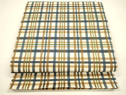 平和屋着物●全通柄袋帯 格子 正絹 逸品 DAAY8236cm
