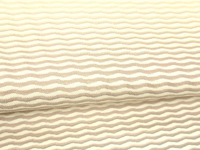 平和屋着物●本場筑前博多織 八寸名古屋帯 よろけ縞 正絹 逸品 DAAY8240cm