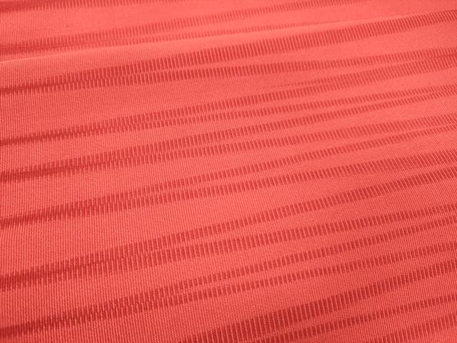 平和屋着物●爪掻き本綴れ　八寸名古屋帯　抽象文様　深緋色　正絹　逸品　DAAY8242cm