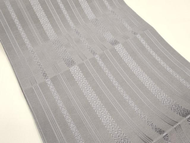 平和屋着物＊夏物 本場筑前博多織 八寸名古屋帯 紗献上 鳩羽色 正絹 逸品 DAAY8254cm
