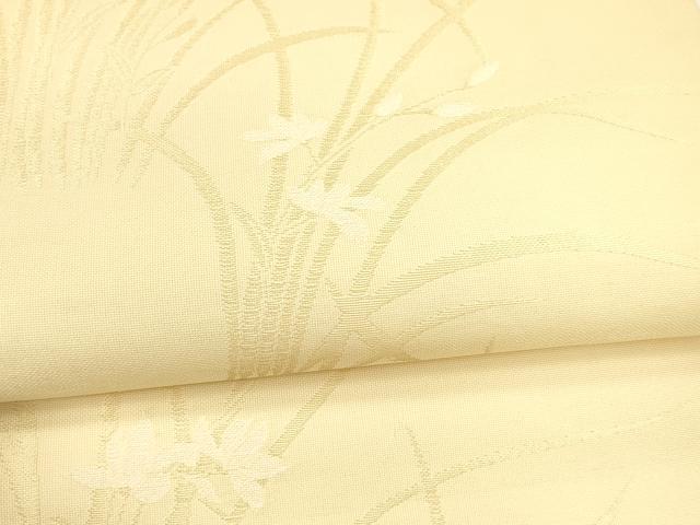 平和屋着物＊夏物 九寸開き名古屋帯 草花文 金糸 正絹 逸品 DAAY8257cm