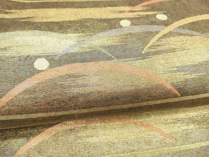 平和屋着物＊夏物 六通柄袋帯 露芝文 金糸 引箔 正絹 逸品 DAAY8259cm
