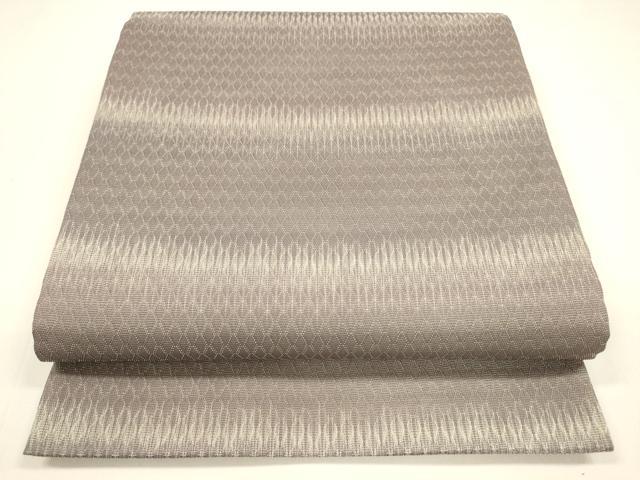 平和屋着物＊夏物 六通柄袋帯 横段文 銀糸 正絹 逸品 DAAY8261cm
