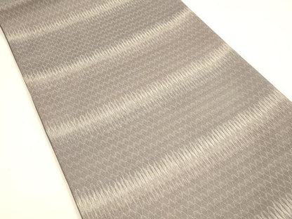 平和屋着物＊夏物 六通柄袋帯 横段文 銀糸 正絹 逸品 DAAY8261cm