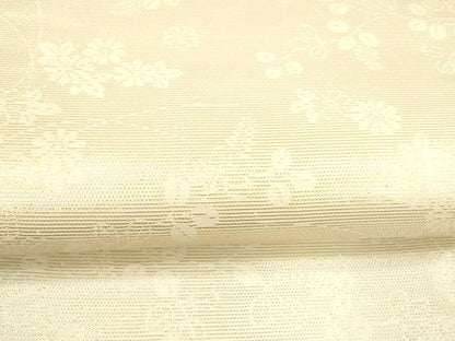 平和屋着物＊夏物　六通柄袋帯　草花文　銀糸　正絹　逸品　DAAY8262cm