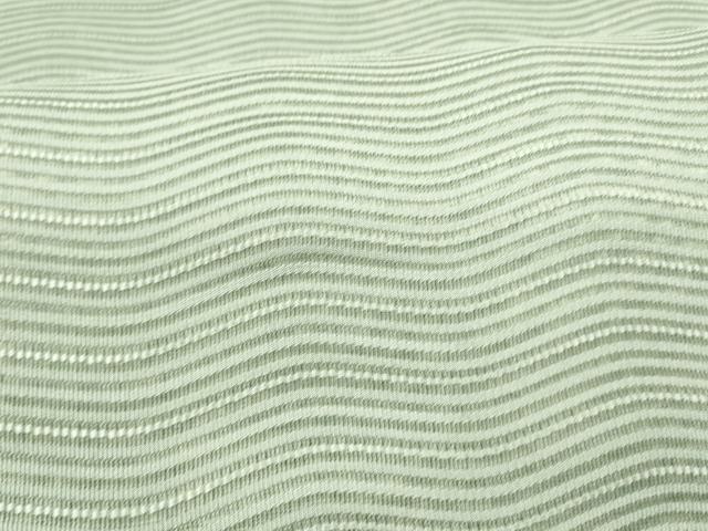 平和屋着物＊夏物 八寸名古屋帯 絽綴れ よろけ縞 錆青磁色 正絹 逸品 DAAY8263cm