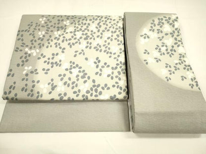 平和屋着物▽つけ帯 スリーシーズン 春夏秋 草葉文 正絹 逸品 DAAY8266cm