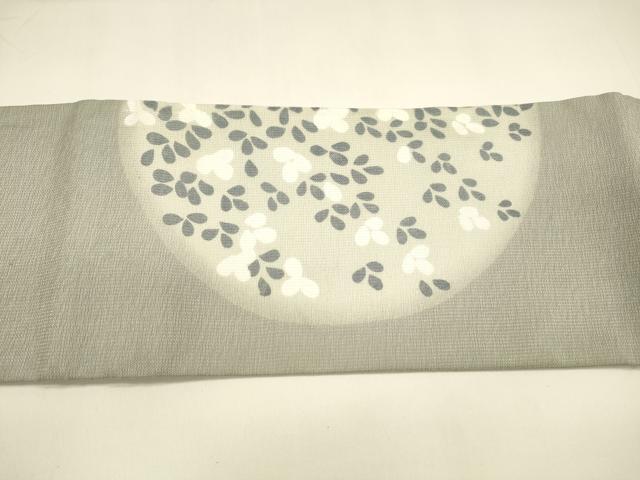 平和屋着物▽つけ帯 スリーシーズン 春夏秋 草葉文 正絹 逸品 DAAY8266cm