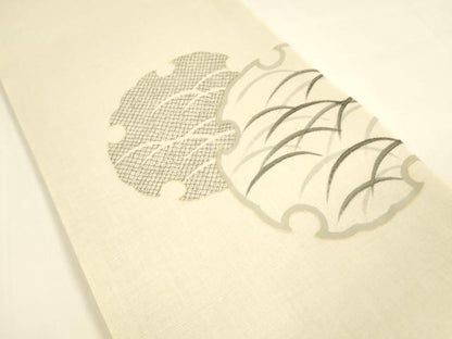 平和屋着物＊夏物　太鼓柄袋帯　手描き　雪輪鹿の子芝文　金彩　正絹　逸品　DAAY8267cm