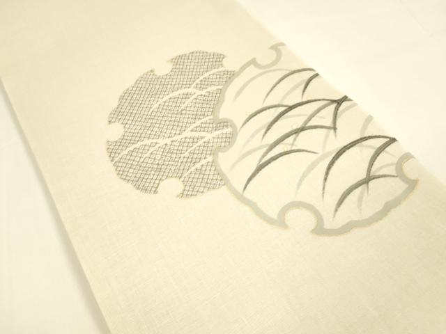 平和屋着物＊夏物　太鼓柄袋帯　手描き　雪輪鹿の子芝文　金彩　正絹　逸品　DAAY8267cm