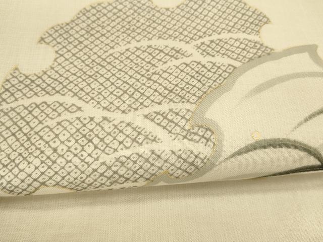 平和屋着物＊夏物　太鼓柄袋帯　手描き　雪輪鹿の子芝文　金彩　正絹　逸品　DAAY8267cm