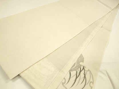 平和屋着物＊夏物　太鼓柄袋帯　手描き　雪輪鹿の子芝文　金彩　正絹　逸品　DAAY8267cm