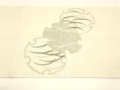 平和屋着物＊夏物　太鼓柄袋帯　手描き　雪輪鹿の子芝文　金彩　正絹　逸品　DAAY8267cm