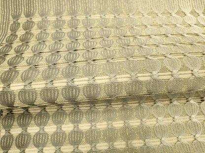 平和屋着物▽ひなや工房 くむ・あむ・おる 伊豆蔵明彦 太鼓柄袋帯 スリーシーズン 春夏秋 抽象文様 金糸 正絹 逸品 DAAY8274cm