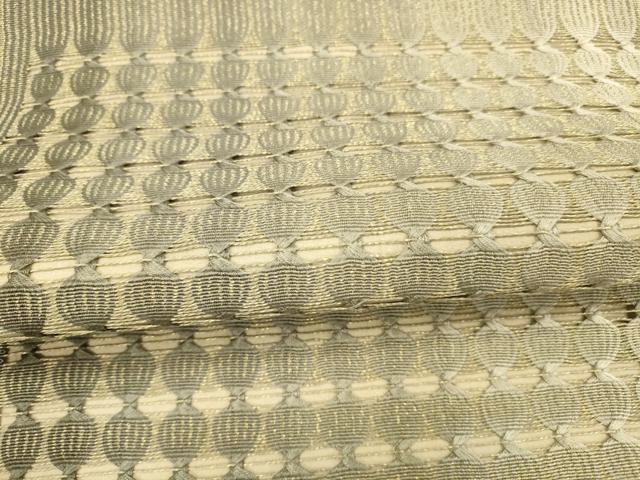 平和屋着物▽ひなや工房 くむ・あむ・おる 伊豆蔵明彦 太鼓柄袋帯 スリーシーズン 春夏秋 抽象文様 金糸 正絹 逸品 DAAY8274cm