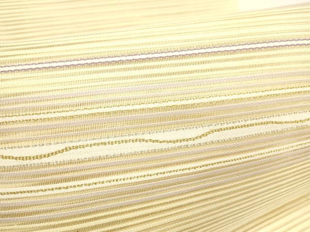 平和屋着物＊夏物 八寸名古屋帯 絽綴れ 横段文 金糸 正絹 逸品 DAAY8278cm