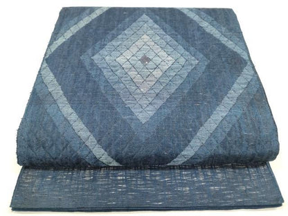 平和屋着物＊夏物 太鼓柄袋帯 菱文 銀糸 正絹 逸品 DAAY8279cm