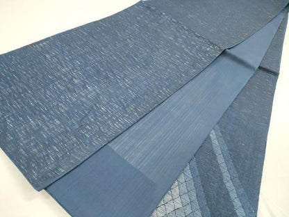 平和屋着物＊夏物 太鼓柄袋帯 菱文 銀糸 正絹 逸品 DAAY8279cm