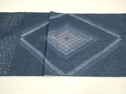 平和屋着物＊夏物 太鼓柄袋帯 菱文 銀糸 正絹 逸品 DAAY8279cm
