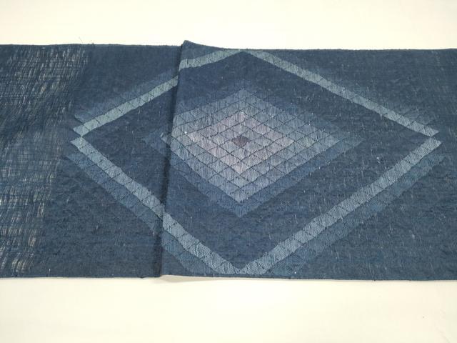 平和屋着物＊夏物 太鼓柄袋帯 菱文 銀糸 正絹 逸品 DAAY8279cm