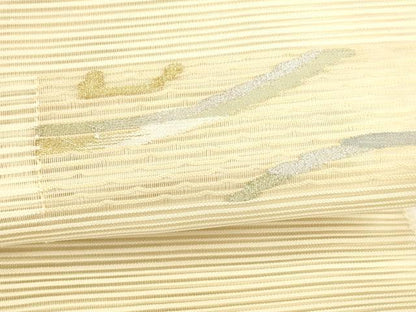 平和屋着物＊夏物 八寸名古屋帯 絽綴れ 抽象文様 金銀糸 正絹 逸品 DAAY8281cm