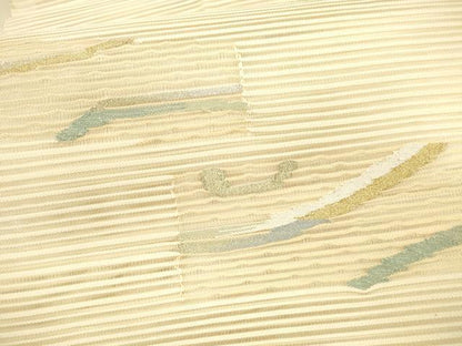 平和屋着物＊夏物 八寸名古屋帯 絽綴れ 抽象文様 金銀糸 正絹 逸品 DAAY8281cm