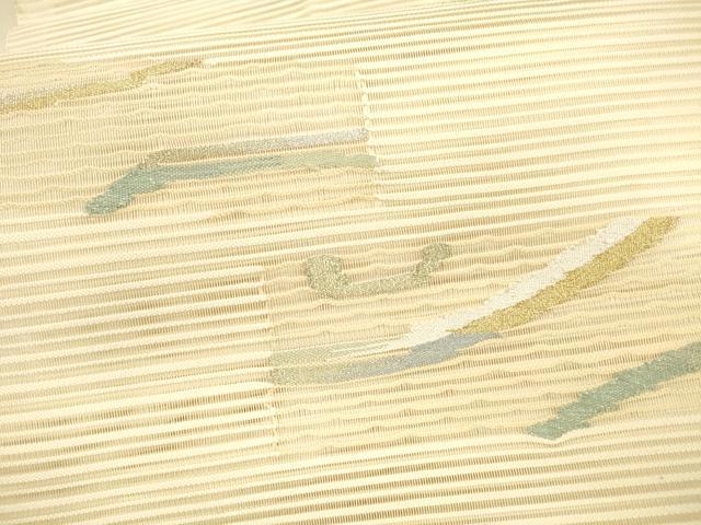平和屋着物＊夏物 八寸名古屋帯 絽綴れ 抽象文様 金銀糸 正絹 逸品 DAAY8281cm