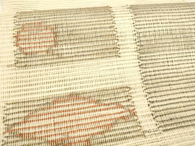 平和屋着物＊夏物 八寸名古屋帯 抽象文様 正絹 逸品 DAAY8282cm