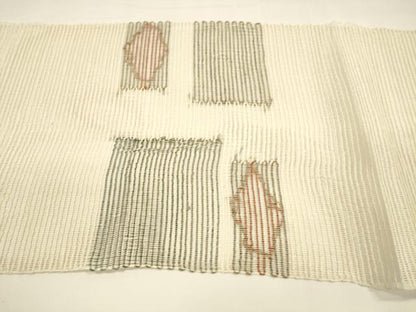 平和屋着物＊夏物 八寸名古屋帯 抽象文様 正絹 逸品 DAAY8282cm