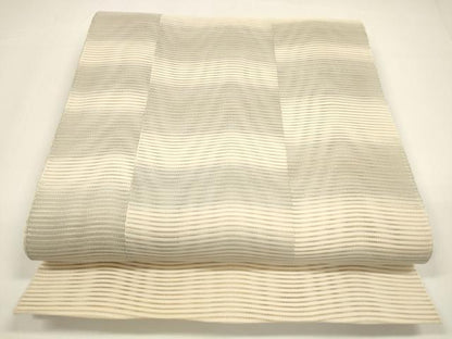 平和屋着物＊夏物 八寸名古屋帯 絽綴れ よろけ縞 正絹 逸品 DAAY8283cm
