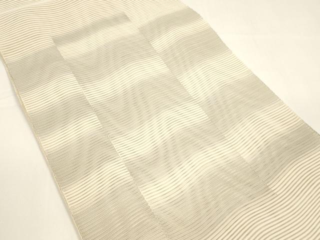 平和屋着物＊夏物 八寸名古屋帯 絽綴れ よろけ縞 正絹 逸品 DAAY8283cm