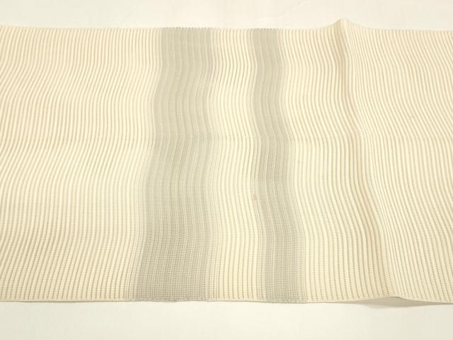 平和屋着物＊夏物 八寸名古屋帯 絽綴れ よろけ縞 正絹 逸品 DAAY8283cm