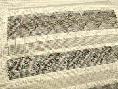 平和屋着物＊夏物 太鼓柄袋帯 横段文 正絹 逸品 DAAY8284cm