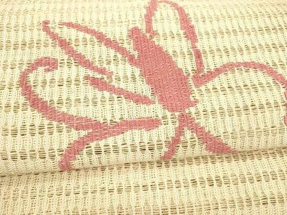 平和屋着物＊夏物 八寸名古屋帯 草花文 正絹 逸品 DAAY8289cm