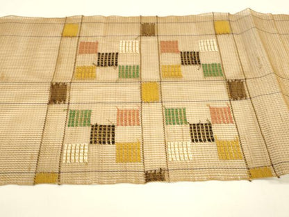 平和屋着物＊夏物 八寸名古屋帯 抽象文様 正絹 逸品 DAAY8290cm