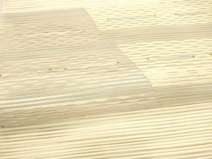 平和屋着物＊夏物 八寸名古屋帯 絽綴れ 抽象文様 金銀糸 正絹 逸品 DAAY8292cm