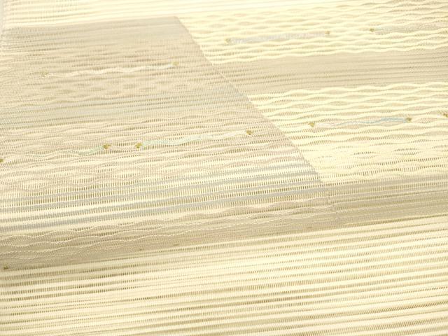 平和屋着物＊夏物 八寸名古屋帯 絽綴れ 抽象文様 金銀糸 正絹 逸品 DAAY8292cm