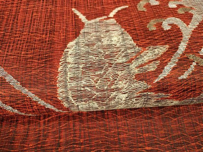 平和屋着物＊夏物 太鼓柄袋帯 荒磯 金銀糸 正絹 逸品 DAAY8294cm