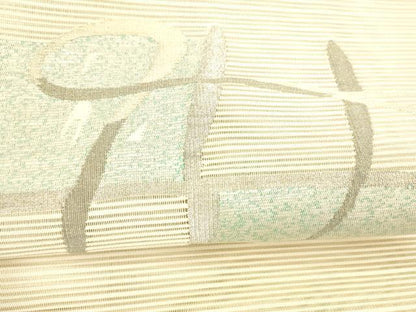 平和屋着物＊夏物 八寸名古屋帯 絽綴れ 抽象文様 金銀糸 正絹 逸品 DAAY8295cm