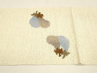 平和屋着物＊夏物 八寸名古屋帯 茄子 成り物 正絹 逸品 DAAY8298cm
