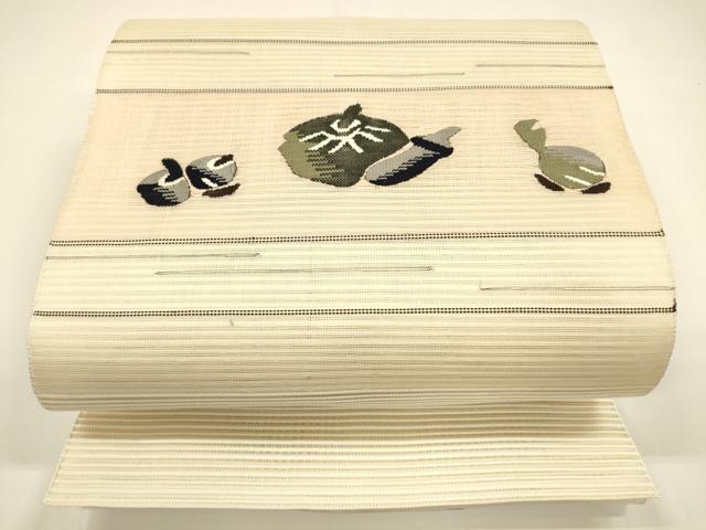 平和屋着物＊夏物 八寸名古屋帯 絽綴れ 成り物 正絹 逸品 DAAY8299cm