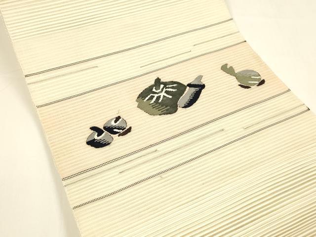 平和屋着物＊夏物 八寸名古屋帯 絽綴れ 成り物 正絹 逸品 DAAY8299cm