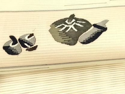平和屋着物＊夏物 八寸名古屋帯 絽綴れ 成り物 正絹 逸品 DAAY8299cm