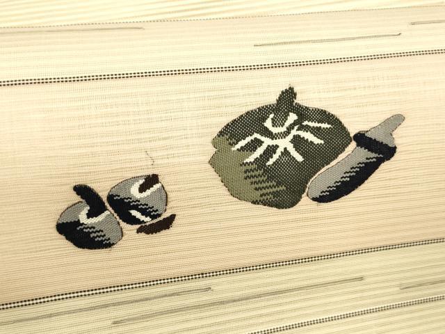 平和屋着物＊夏物 八寸名古屋帯 絽綴れ 成り物 正絹 逸品 DAAY8299cm