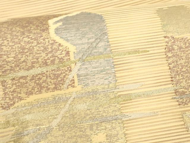 平和屋着物＊夏物 八寸名古屋帯 絽綴れ 抽象文様 金銀糸 正絹 逸品 DAAY8300cm
